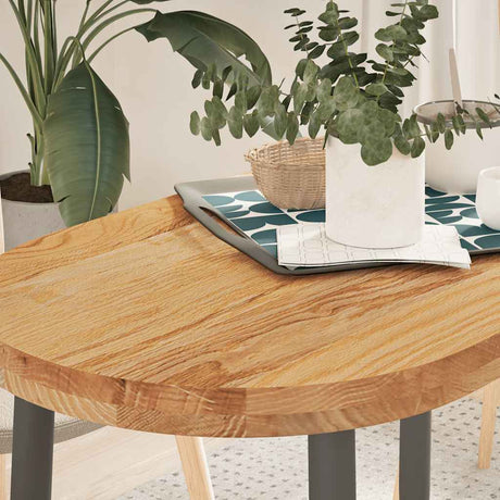 Vidaxl tafelblad 100x50x4 cm ovaal massief eikenhout lichtbruin
