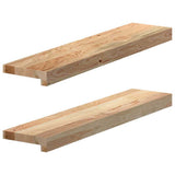 Vidaxx vindueskarme 2 stk ubehandlet 70x15x2 cm massiv eg