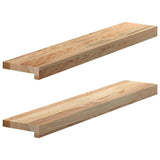 Vidaxx vindueskarme 2 stk ubehandlet 80x15x2 cm massiv eg