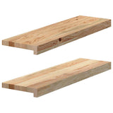 Vidaxx vindueskarme 2 stk ubehandlet 70x20x2 cm massiv eg
