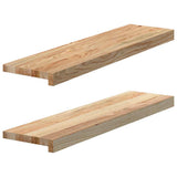 Vidaxx vindueskarme 2 stk ubehandlet 80x20x2 cm massiv eg