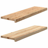 Vidaxx vindueskarme 2 stk ubehandlet 90x25x2 cm massiv eg