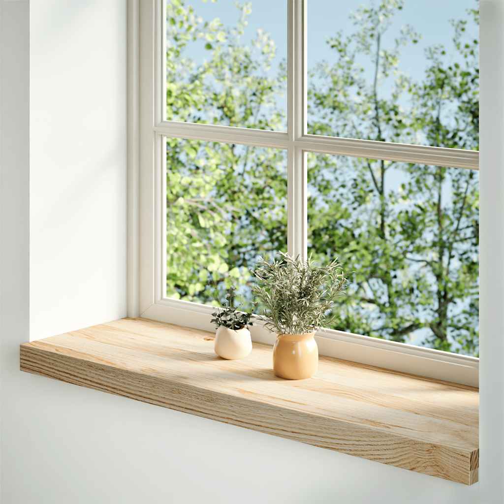 Vidaxx vindueskarme 2 stk ubehandlet 80x30x2 cm massiv eg