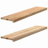 Vidaxx vindueskarme 2 stk ubehandlet 110x30x2 cm massiv eg