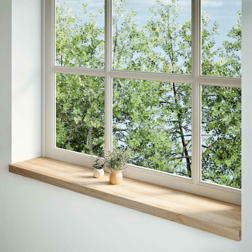 Vidaxx vindueskarme 2 stk ubehandlet 140x30x2 cm massiv eg