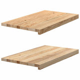 Vidaxx vindueskarme 2 stk ubehandlet 70x40x2 cm massiv eg