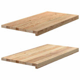 Vidaxx vindueskarme 2 stk ubehandlet 80x40x2 cm massiv eg
