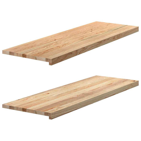 Vidaxx vindueskarme 2 stk ubehandlet 120x40x2 cm massiv eg