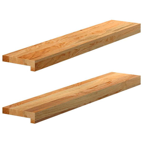 Vidaxx vindueskarme 2 stk 80x15x2 cm massiv eg lysebrun