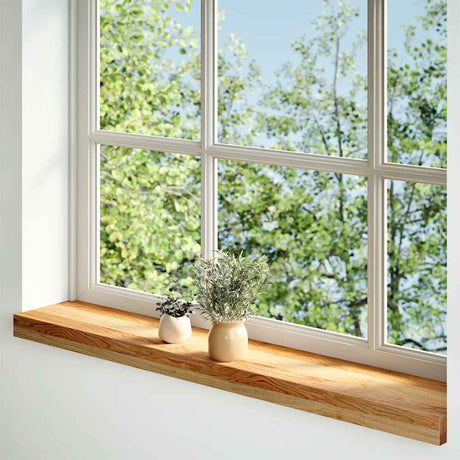 Vidaxx vindueskarme 2 stk 80x15x2 cm massiv eg lysebrun