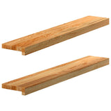 Vidaxx vindueskarme 2 stk 90x15x2 cm massiv eg lysebrun