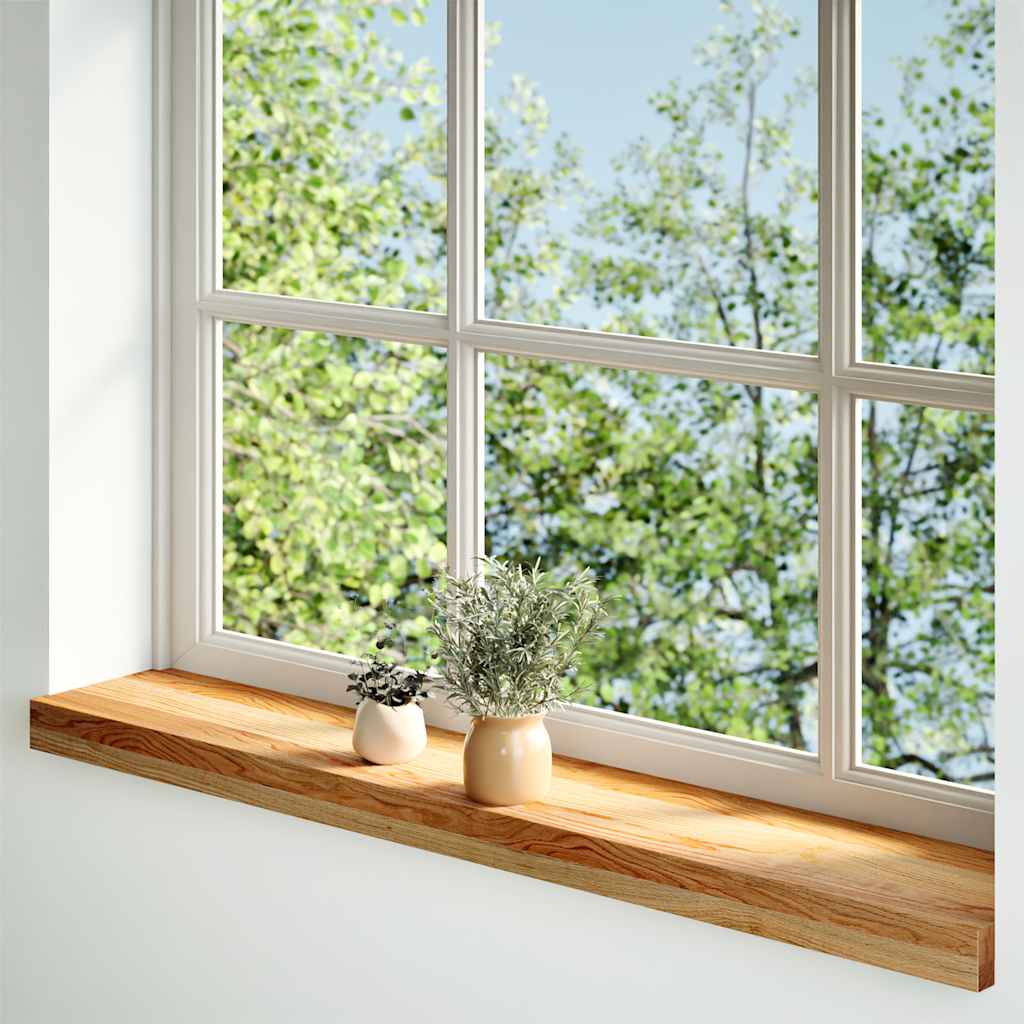 Vidaxx vindueskarme 2 stk 90x15x2 cm massiv eg lysebrun