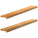 Vidaxx vindueskarme 2 stk 120x15x2 cm massiv eg lysebrun