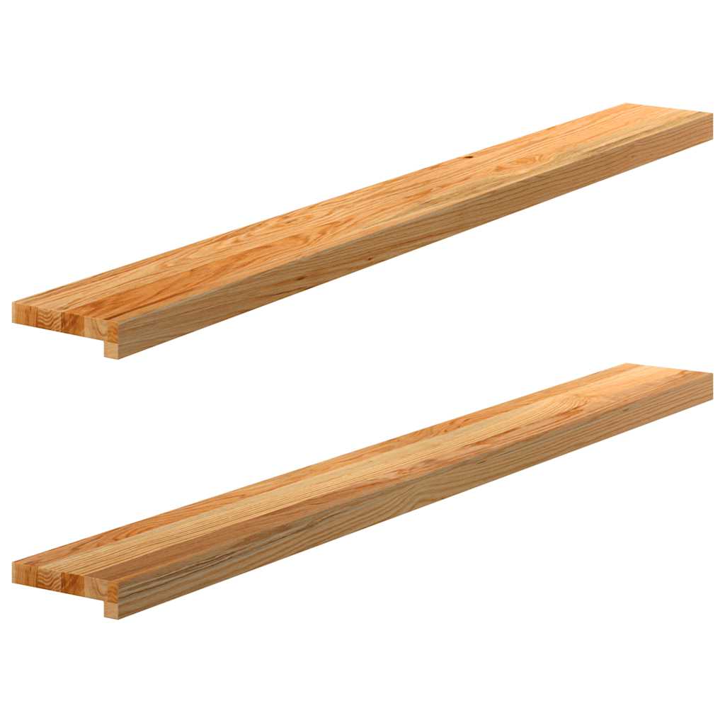 Vidaxx vindueskarme 2 stk 140x15x2 cm massiv eg lysebrun