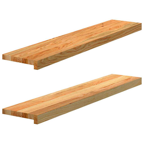 Vidaxx vindueskarme 2 stk 100x20x2 cm massiv eg lysebrun