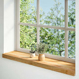 Vidaxx vindueskarme 2 stk 100x20x2 cm massiv eg lysebrun