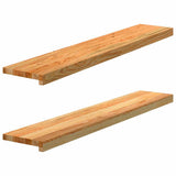 Vidaxx vindueskarme 2 stk 110x20x2 cm massiv eg lysebrun