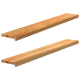Vidaxx vindueskarme 2 stk 140x20x2 cm massiv eg lysebrun