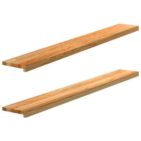 Vidaxx vindueskarme 2 stk 160x20x2 cm massiv eg lysebrun