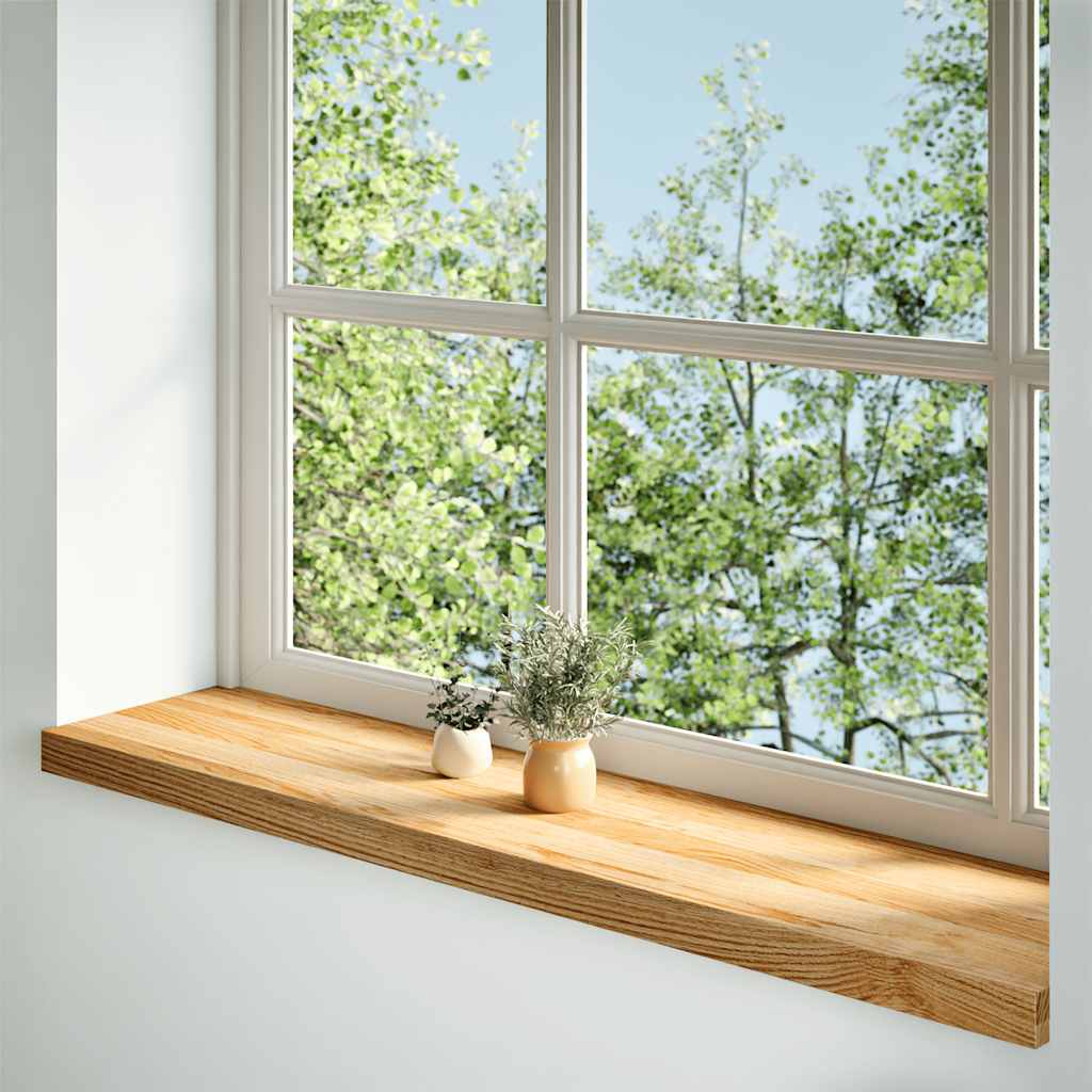Vidaxx vindueskarme 2 stk 120x25x2 cm massiv eg lysebrun