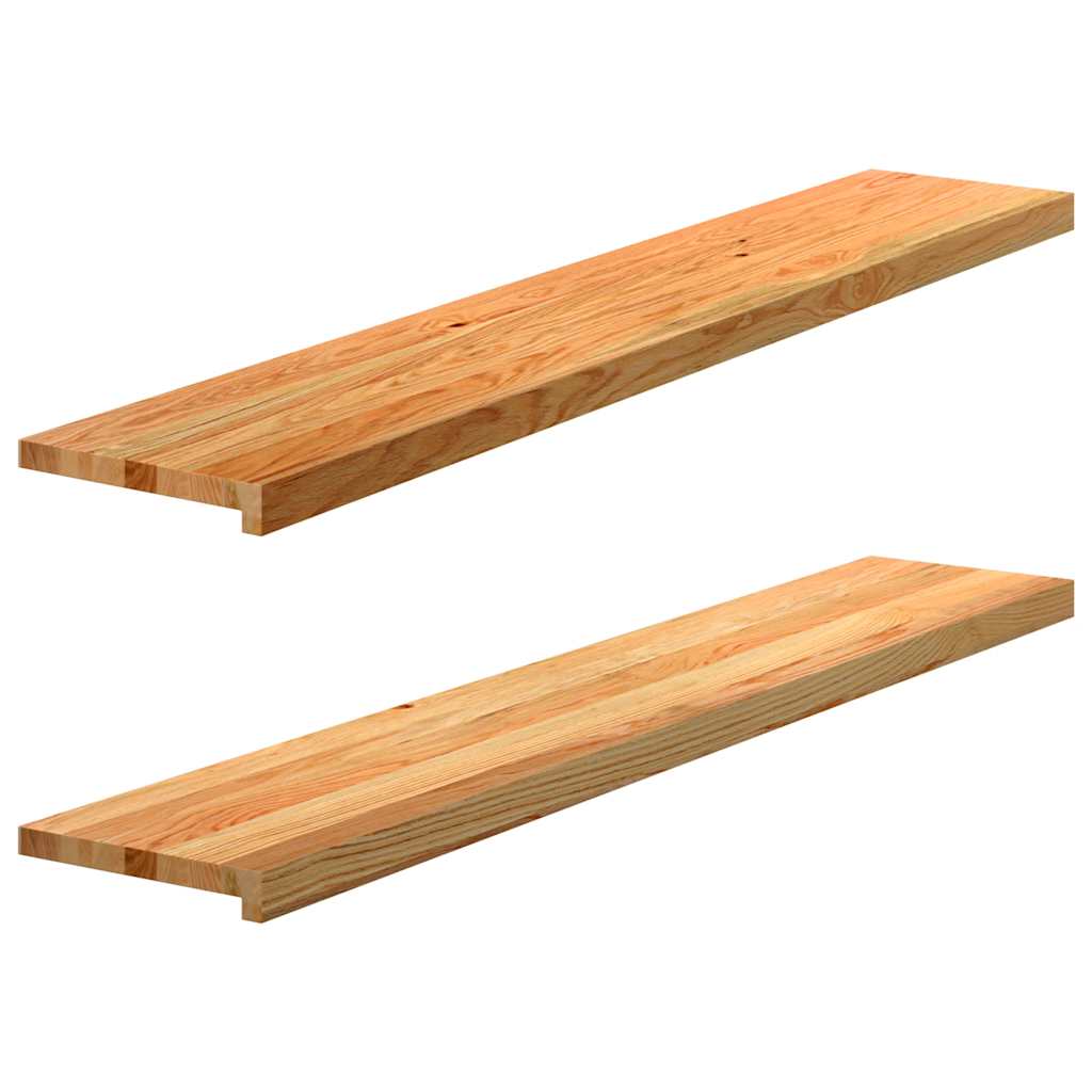 Vidaxx vindueskarme 2 stk 140x25x2 cm massiv eg lysebrun