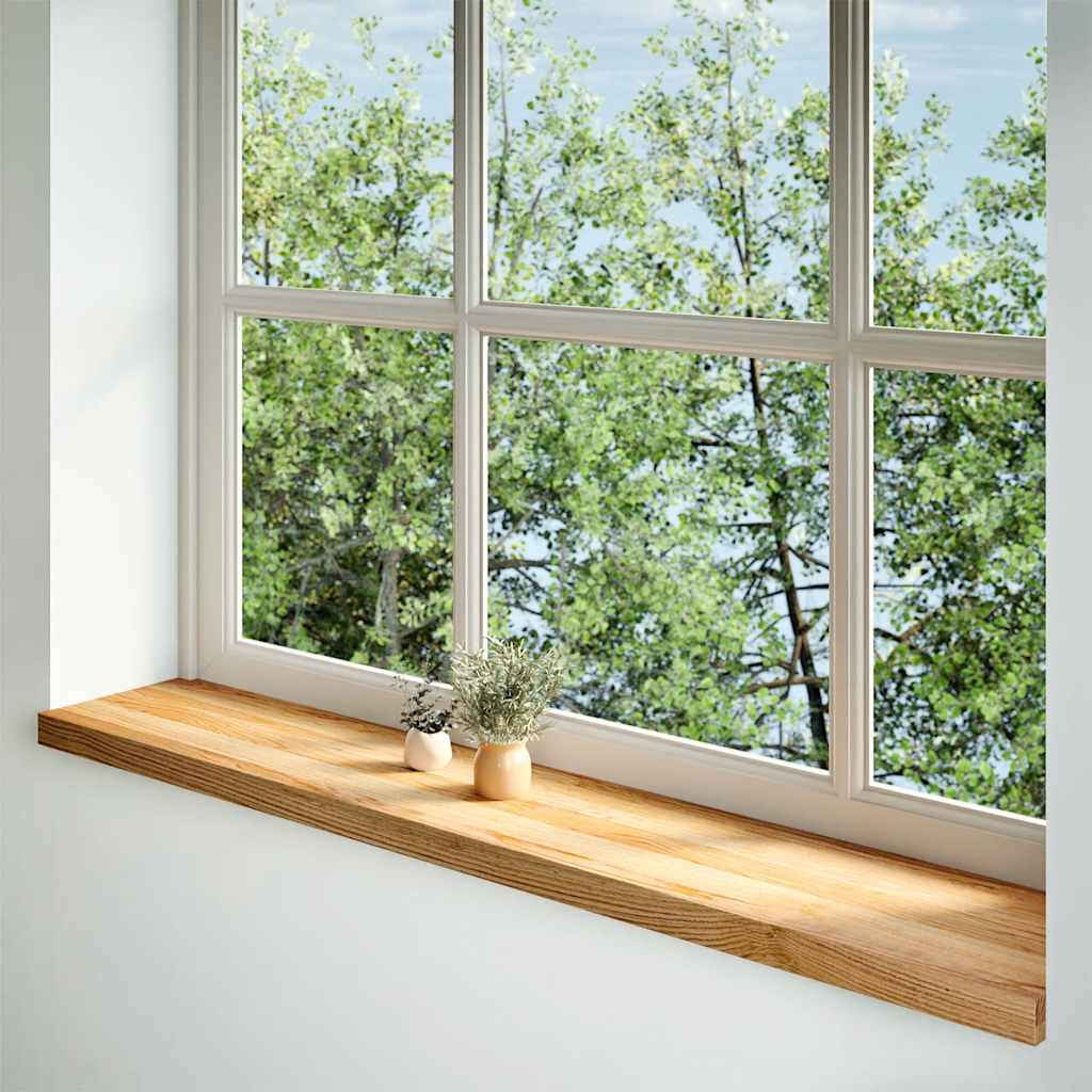 Vidaxx vindueskarme 2 stk 140x25x2 cm massiv eg lysebrun