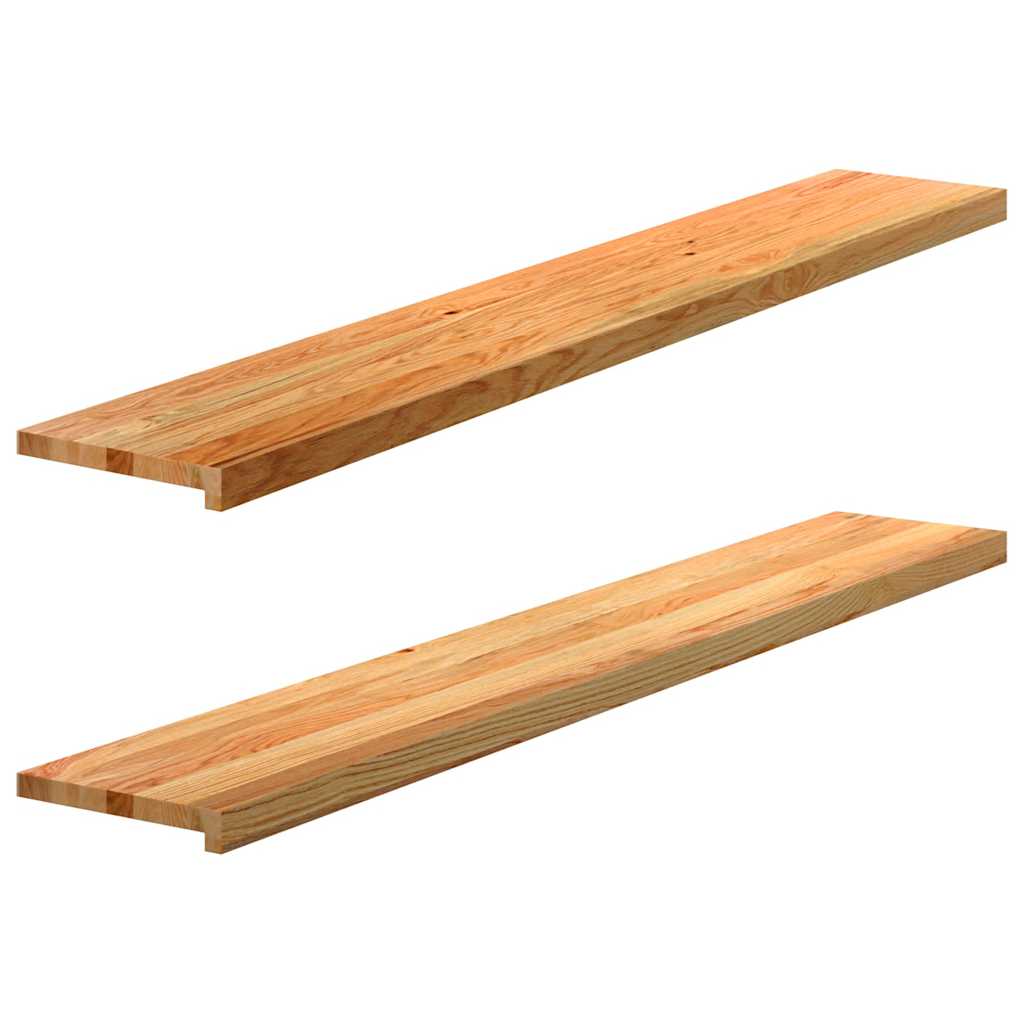 Vidaxx vindueskarme 2 stk 160x30x2 cm massiv eg lysebrun