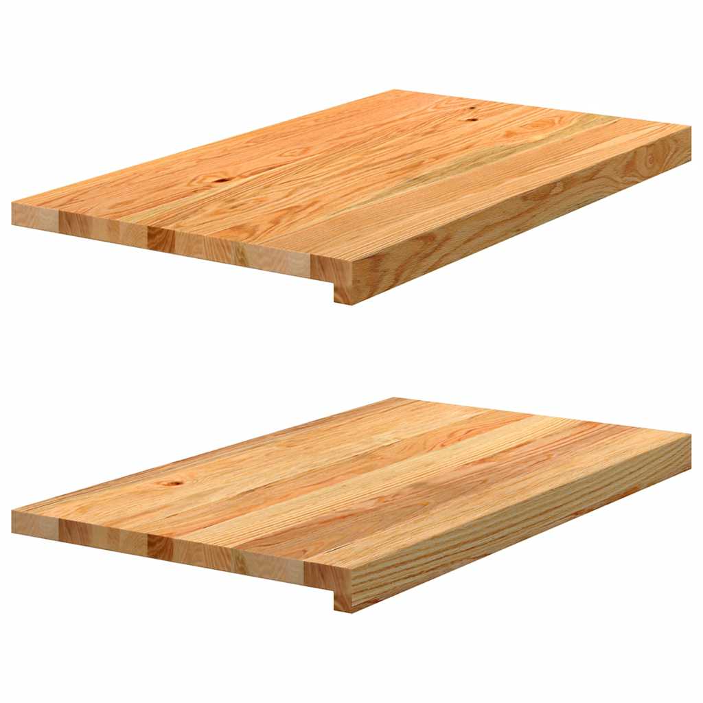 Vidaxx vindueskarme 2 stk 70x40x2 cm massiv eg lysebrun