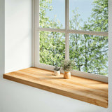 Vidaxx vindueskarme 2 stk 100x40x2 cm massiv eg lysebrun