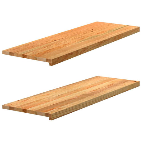 Vidaxx vindueskarme 2 stk 120x40x2 cm massiv eg lysebrun