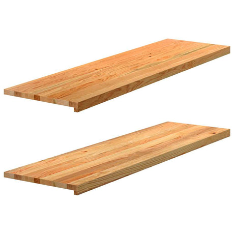 Vidaxx vindueskarme 2 stk 140x40x2 cm massiv eg lysebrun