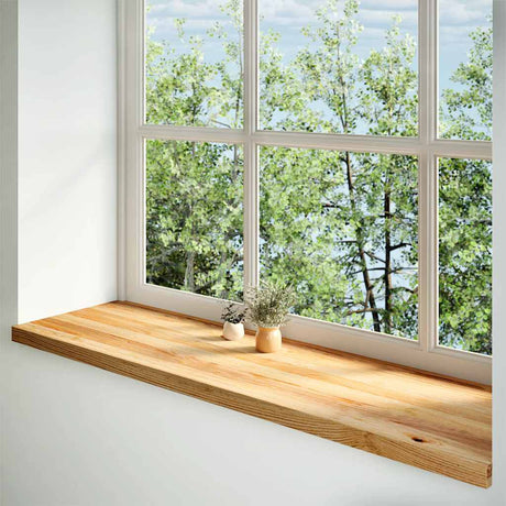 Vidaxx vindueskarme 2 stk 140x40x2 cm massiv eg lysebrun