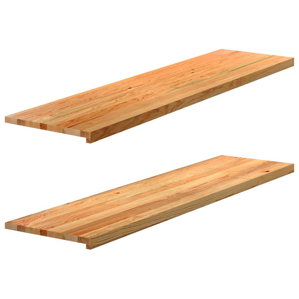 Vidaxx vindueskarme 2 stk 160x40x2 cm massiv eg lysebrun