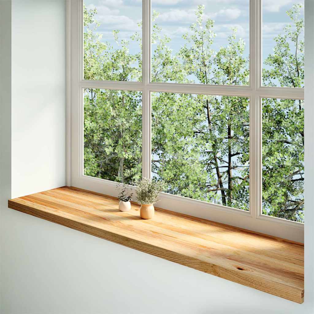 Vidaxx vindueskarme 2 stk 160x40x2 cm massiv eg lysebrun