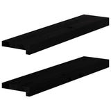 Vidaxx vindueskarme 2 stk 70x15x2 cm massiv eg mørkebrun