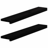 Vidaxx vindueskarme 2 stk 90x15x2 cm massiv eg mørkebrun