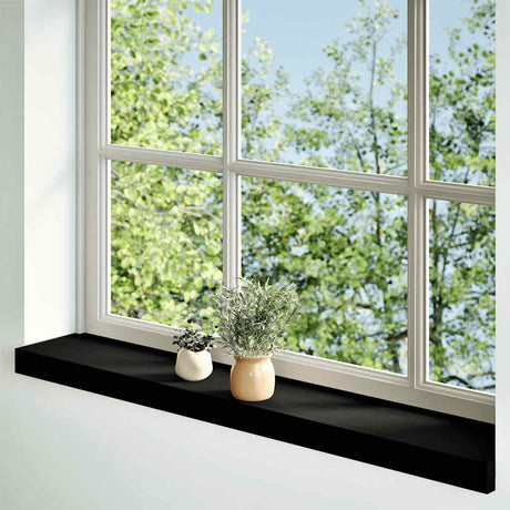 Vidaxx vindueskarme 2 stk 90x15x2 cm massiv eg mørkebrun