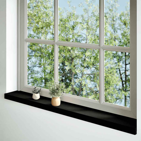 Vidaxx vindueskarme 2 stk 110x15x2 cm massiv eg mørkebrun