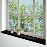 Vidaxx vindueskarme 2 stk 140x15x2 cm massiv eg mørkebrun