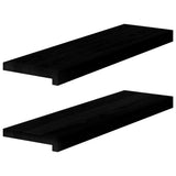 Vidaxx vindueskarme 2 stk 70x20x2 cm massiv eg mørkebrun