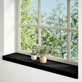 Vidaxx vindueskarme 2 stk 90x20x2 cm massiv eg mørkebrun