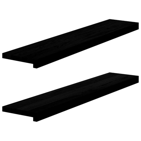 Vidaxx vindueskarme 2 stk 100x20x2 cm massiv eg mørkebrun