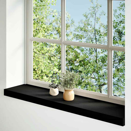 Vidaxx vindueskarme 2 stk 100x20x2 cm massiv eg mørkebrun