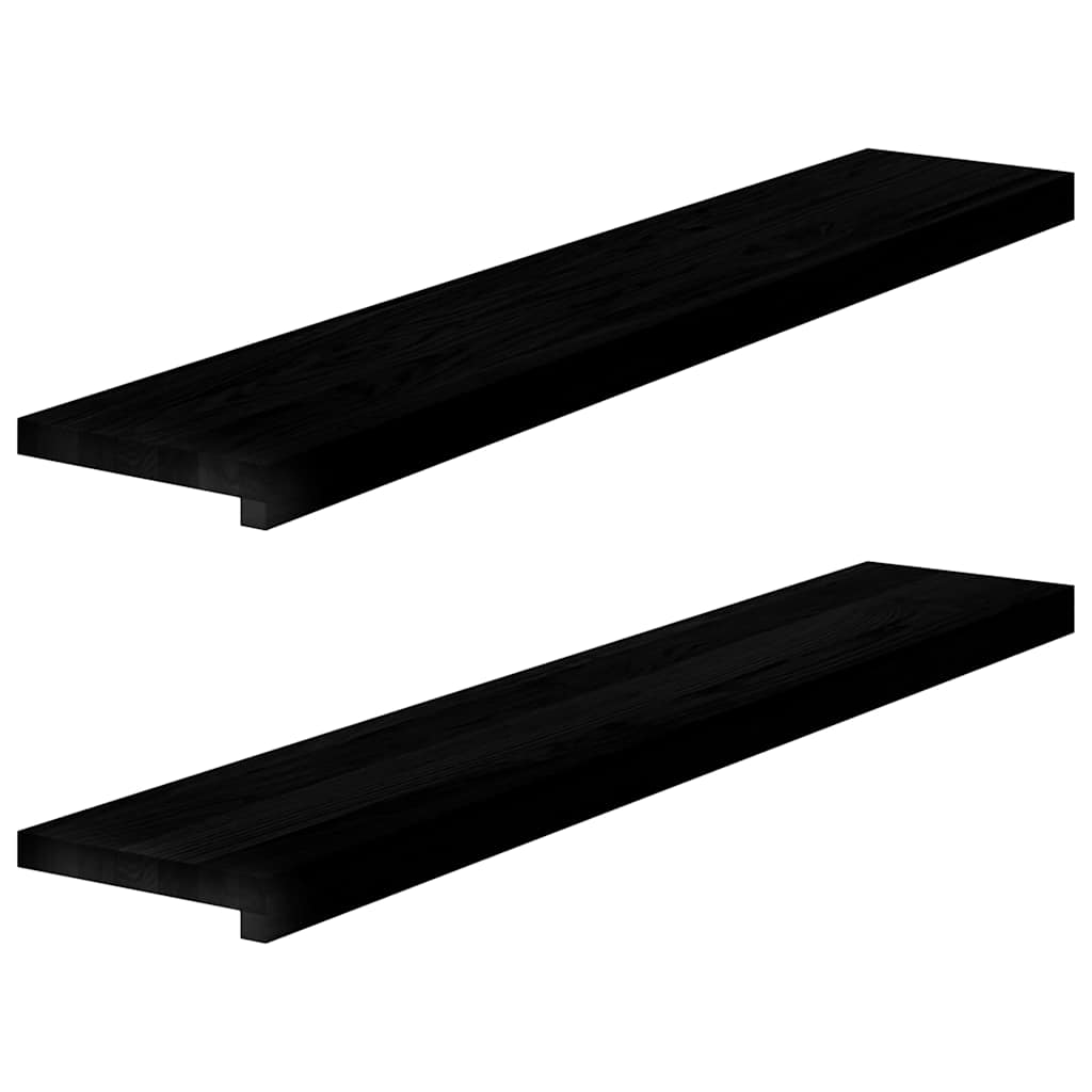 Vidaxx vindueskarme 2 stk 110x20x2 cm massiv eg mørkebrun