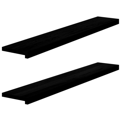 Vidaxx vindueskarme 2 stk 120x20x2 cm massiv eg mørkebrun