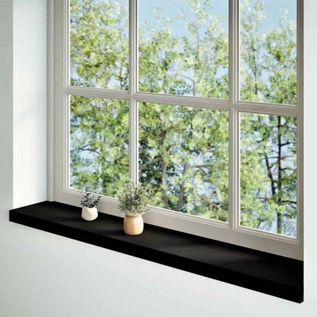 Vidaxx vindueskarme 2 stk 120x20x2 cm massiv eg mørkebrun