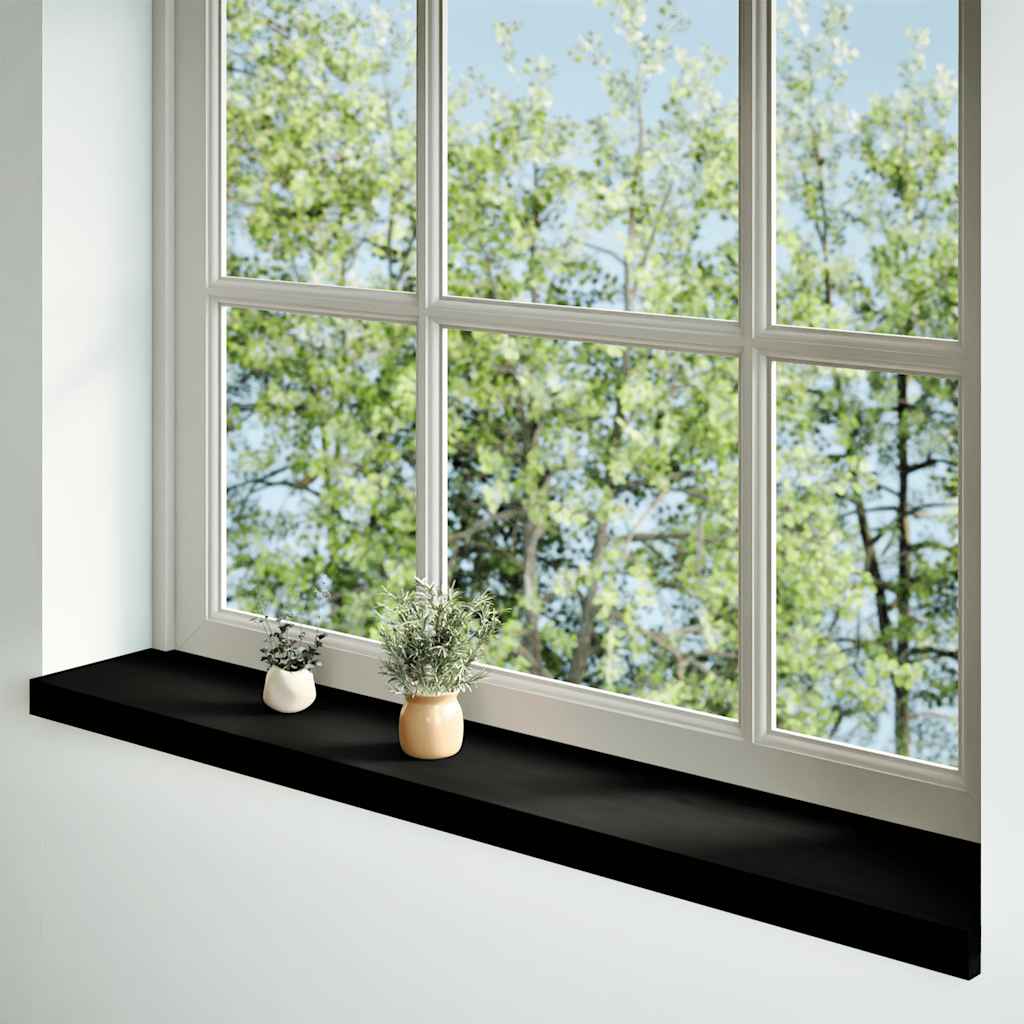 Vidaxx vindueskarme 2 stk 160x20x2 cm massiv eg mørkebrun