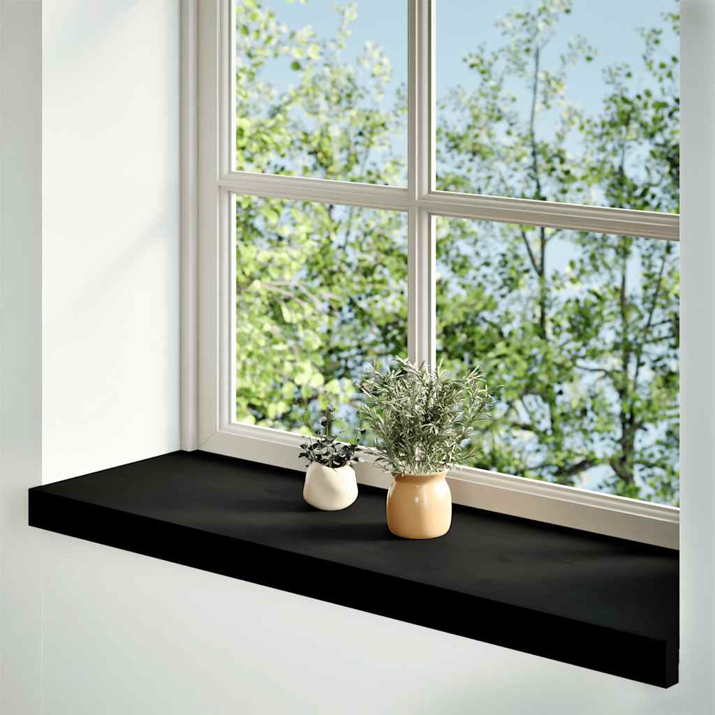 Vidaxl vinduebanken 2 st 80x25x2 cm massief eikenhout donkerbruin
