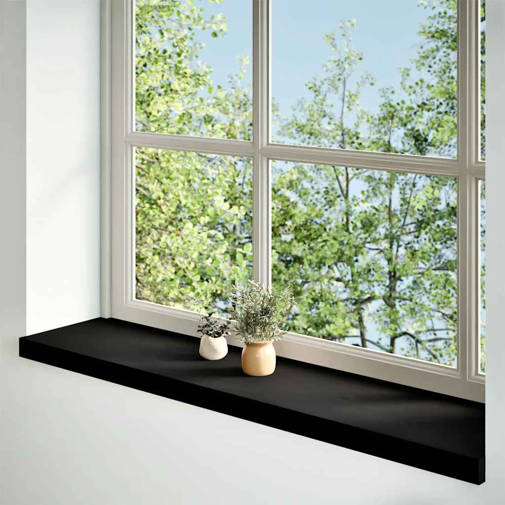 Vidaxx vindueskarme 2 stk 100x25x2 cm massiv eg mørkebrun