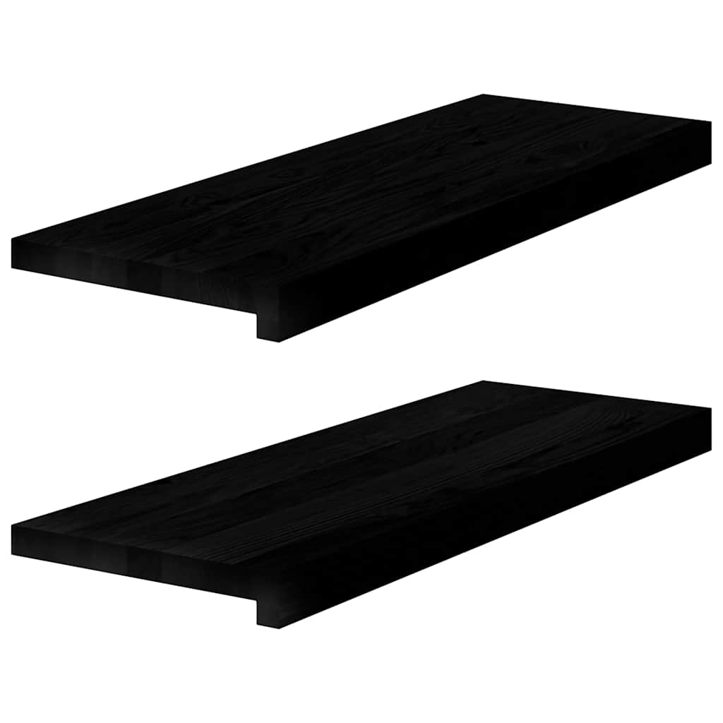 Vidaxx vindueskarme 2 stk 70x30x2 cm massiv eg mørkebrun